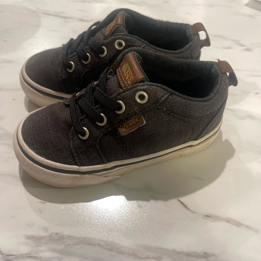 Vans Kids Charcoal Canvas Sneakers